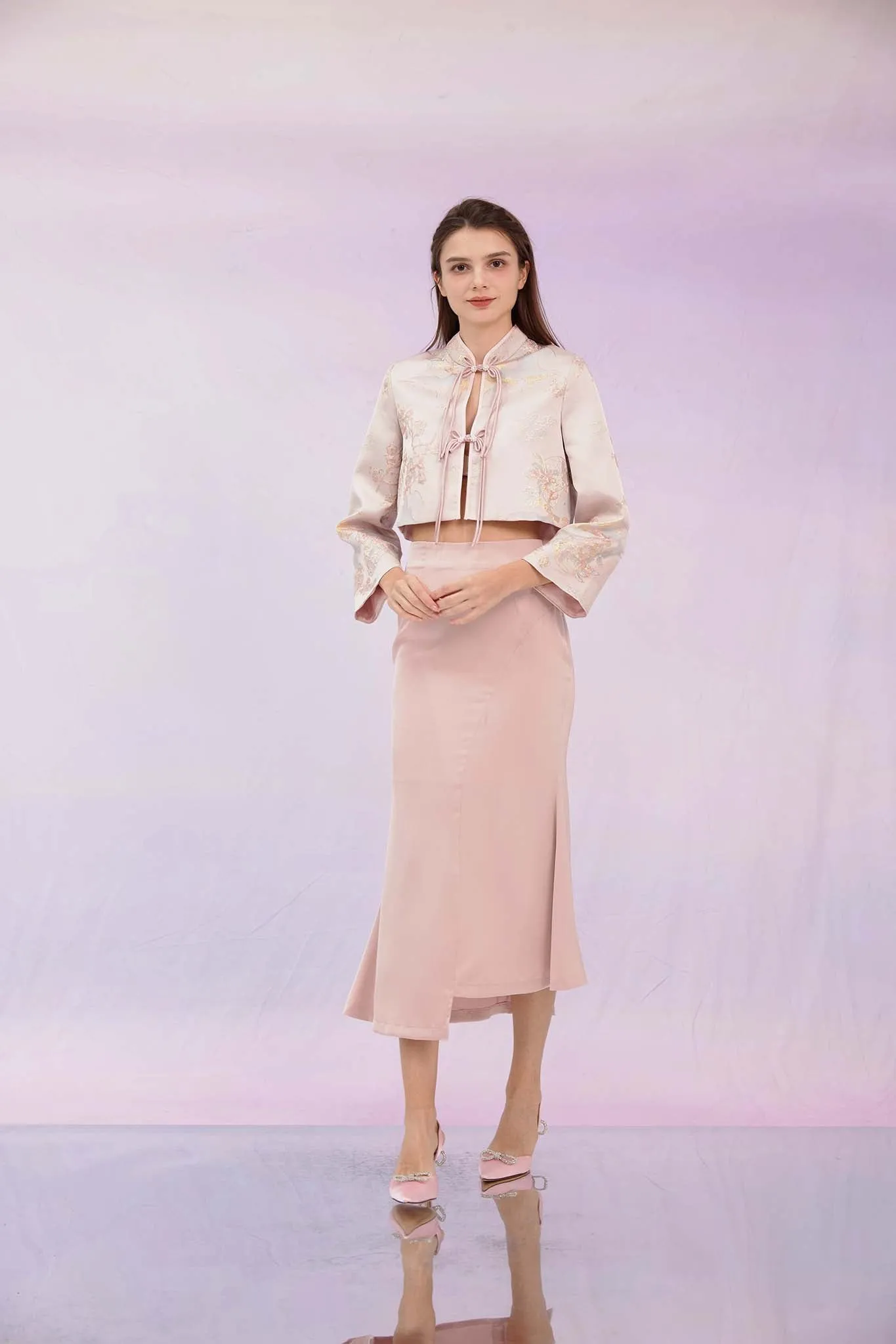 Ginelle Dusty Pink Midi Skirt