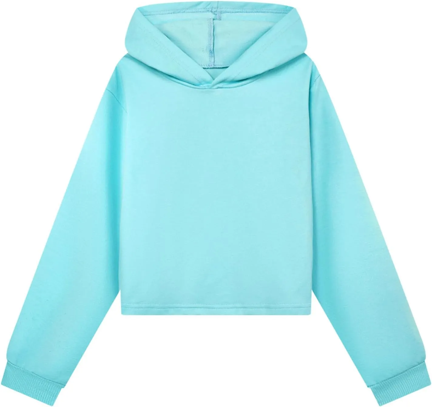 Girls' Sweatsuit Tracksuit 2 Piece Fleece Pullover Cropped Tops Sweatshirt Fleece Jogger Pants Soft Set for Girls