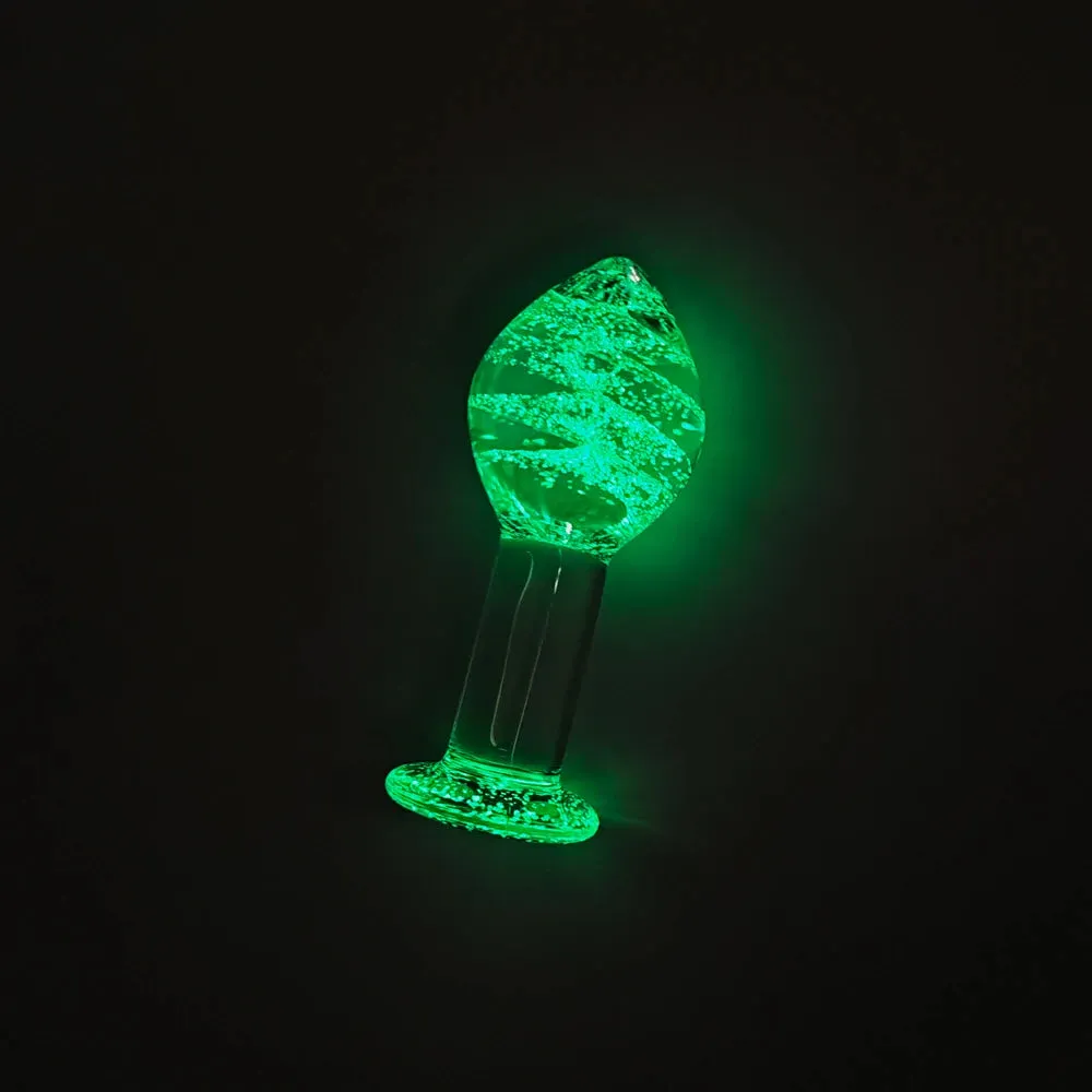 Glow In the Dark Glass Butt Plug