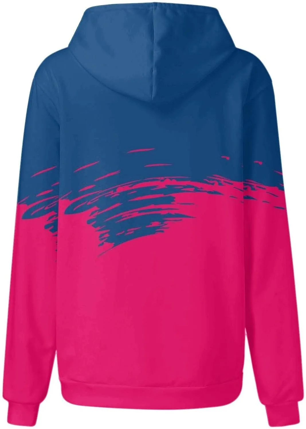 GOFULY Womens Gradient Color Fall Pullover Hoodie - Lightweight Sweatshirt With Drawstring