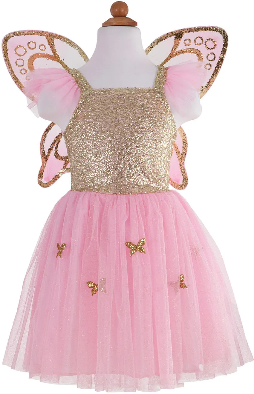 Gold Butterfly Dress Size 5-7