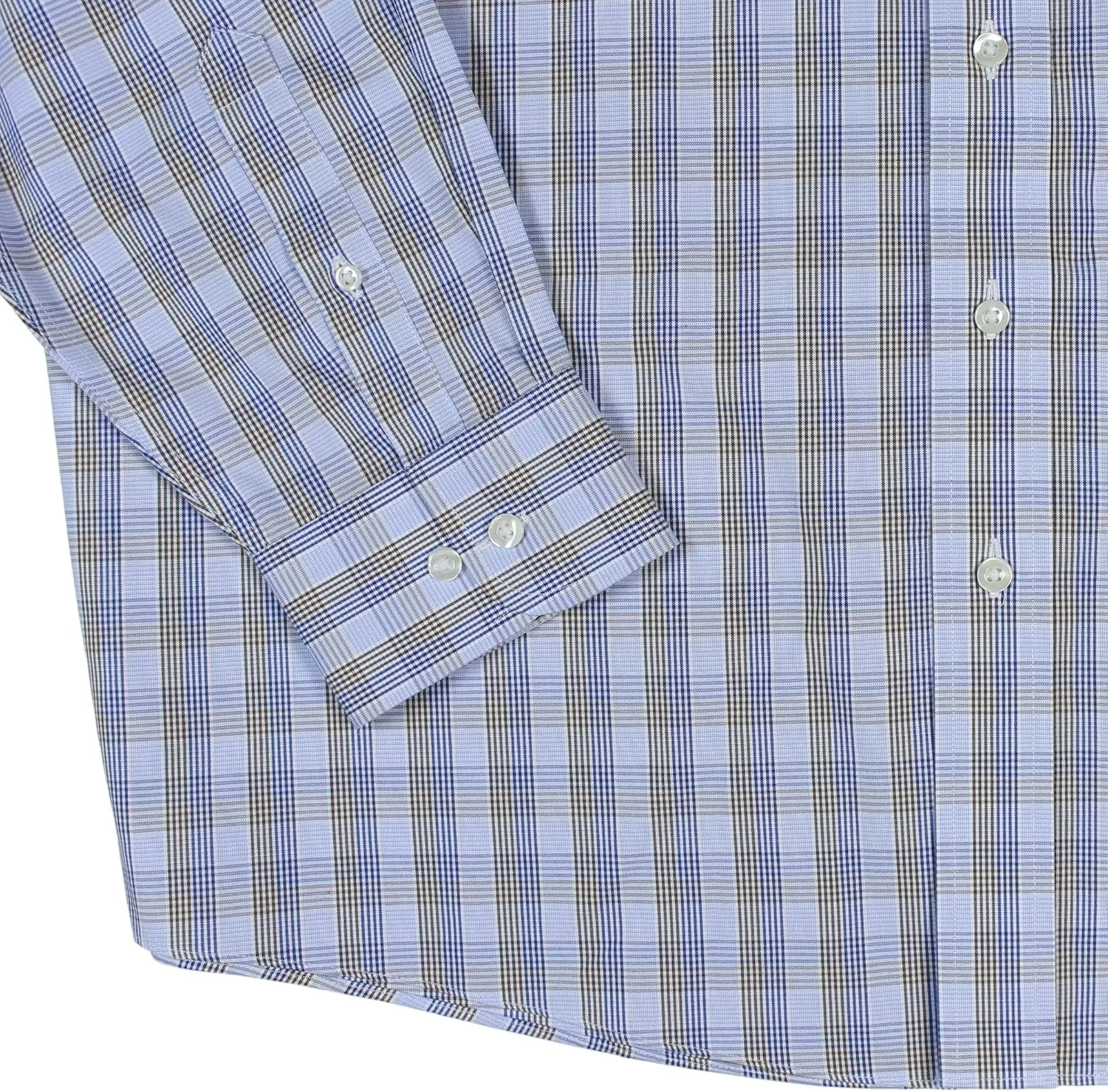 Gold Label Men's Big and Tall Non-Iron Wrinkle-Resistant Long Sleeve Pocket Dress Shirt with Spread Collar