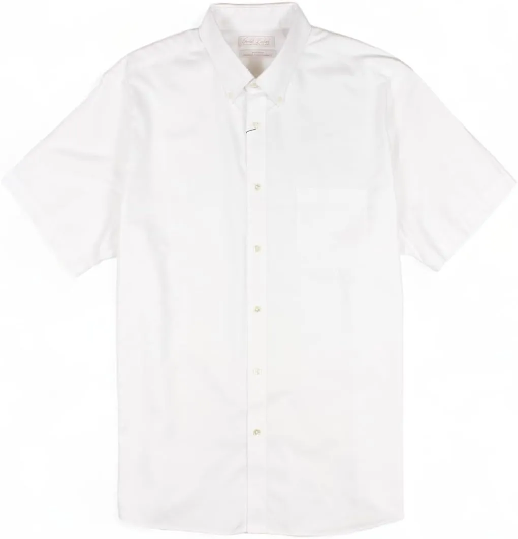 Gold Label Men's Short Sleeve Pocket Shirt Non-Iron Wrinkle-Resistant, Regular Sizes