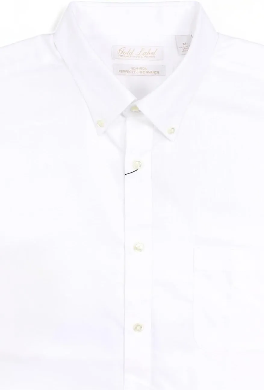 Gold Label Men's Short Sleeve Pocket Shirt Non-Iron Wrinkle-Resistant, Regular Sizes