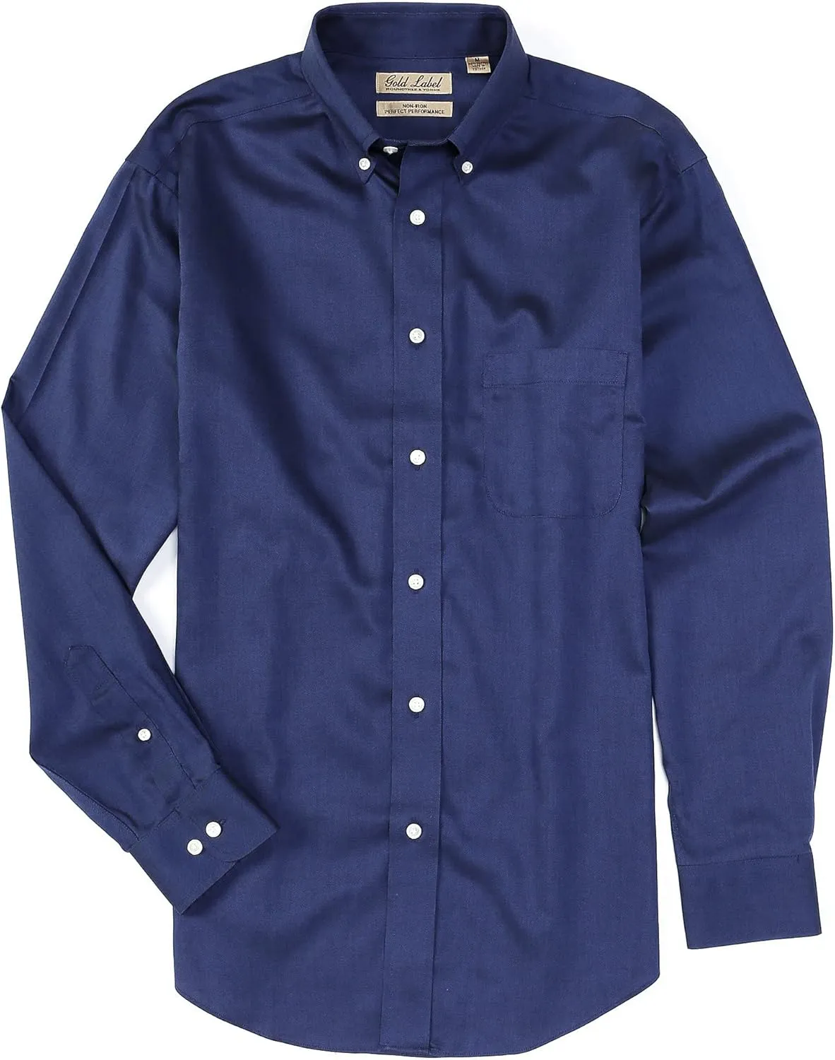 Gold Label Roundtree & Yorke Big and Tall Non-Iron Wrinkle-Resistant Men's Long Sleeve Shirt