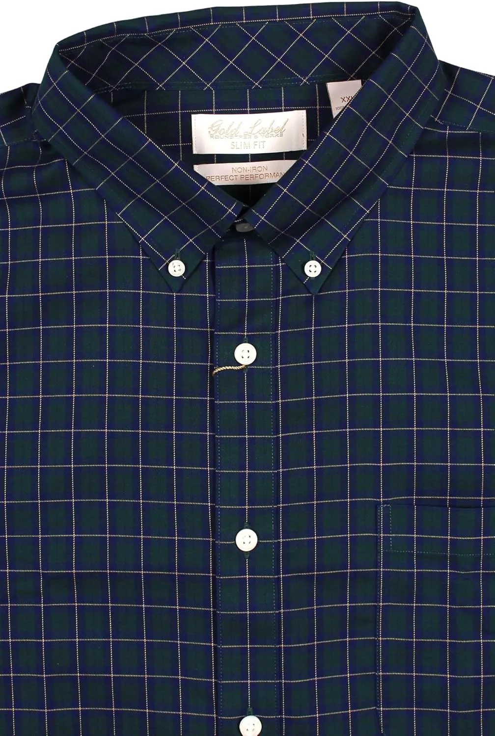 Gold Label Roundtree & Yorke Big and Tall Non-Iron Wrinkle-Resistant Men's Long Sleeve Shirt