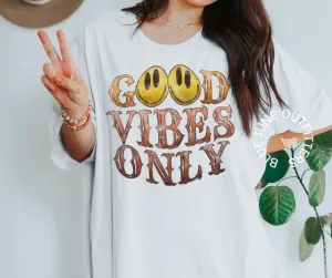 Good Vibes Only | 90's Vibes Comfort Colors Tee