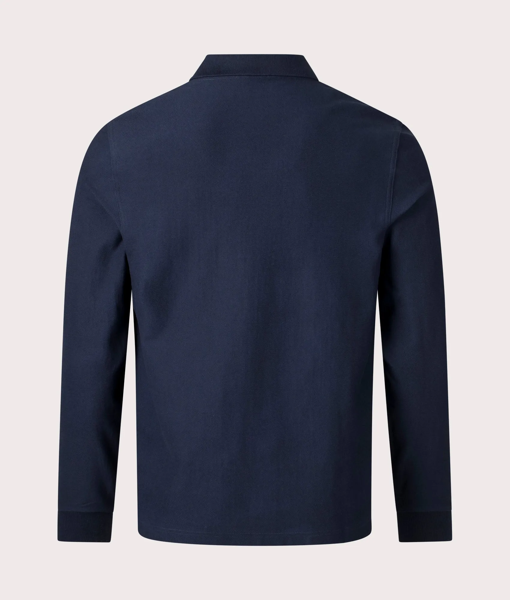 Gradient Stripe Long Sleeve Polo Shirt