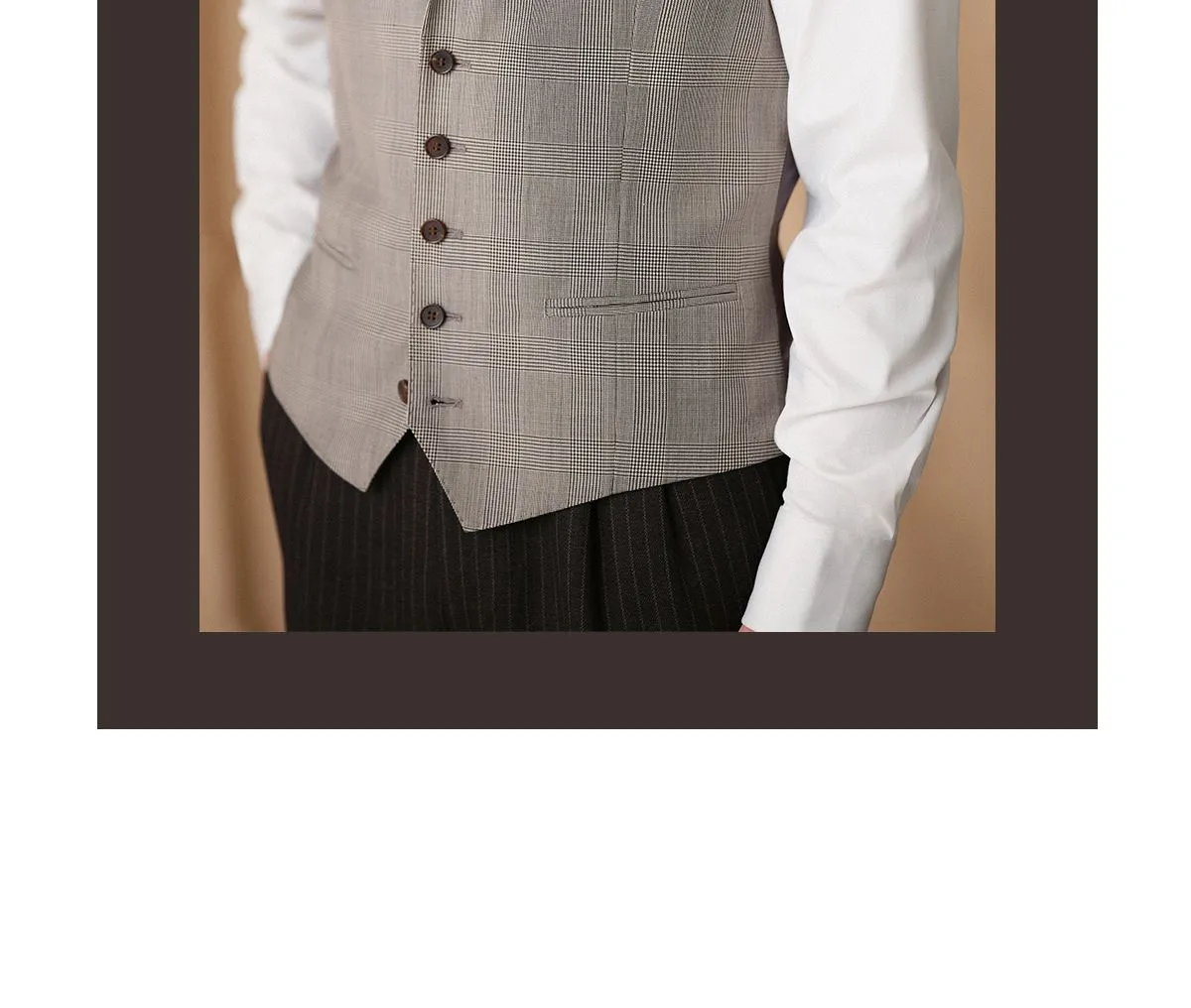 Gray Plaid Vest