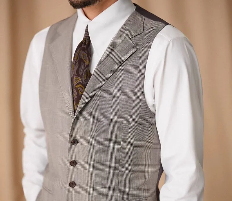 Gray Plaid Vest