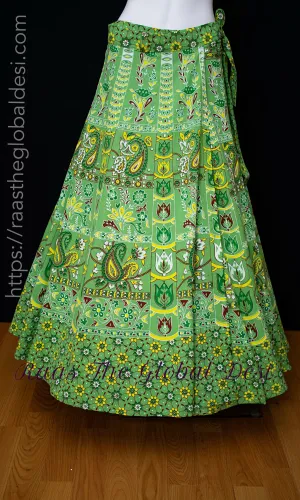 Green Heritage Printed Skirt