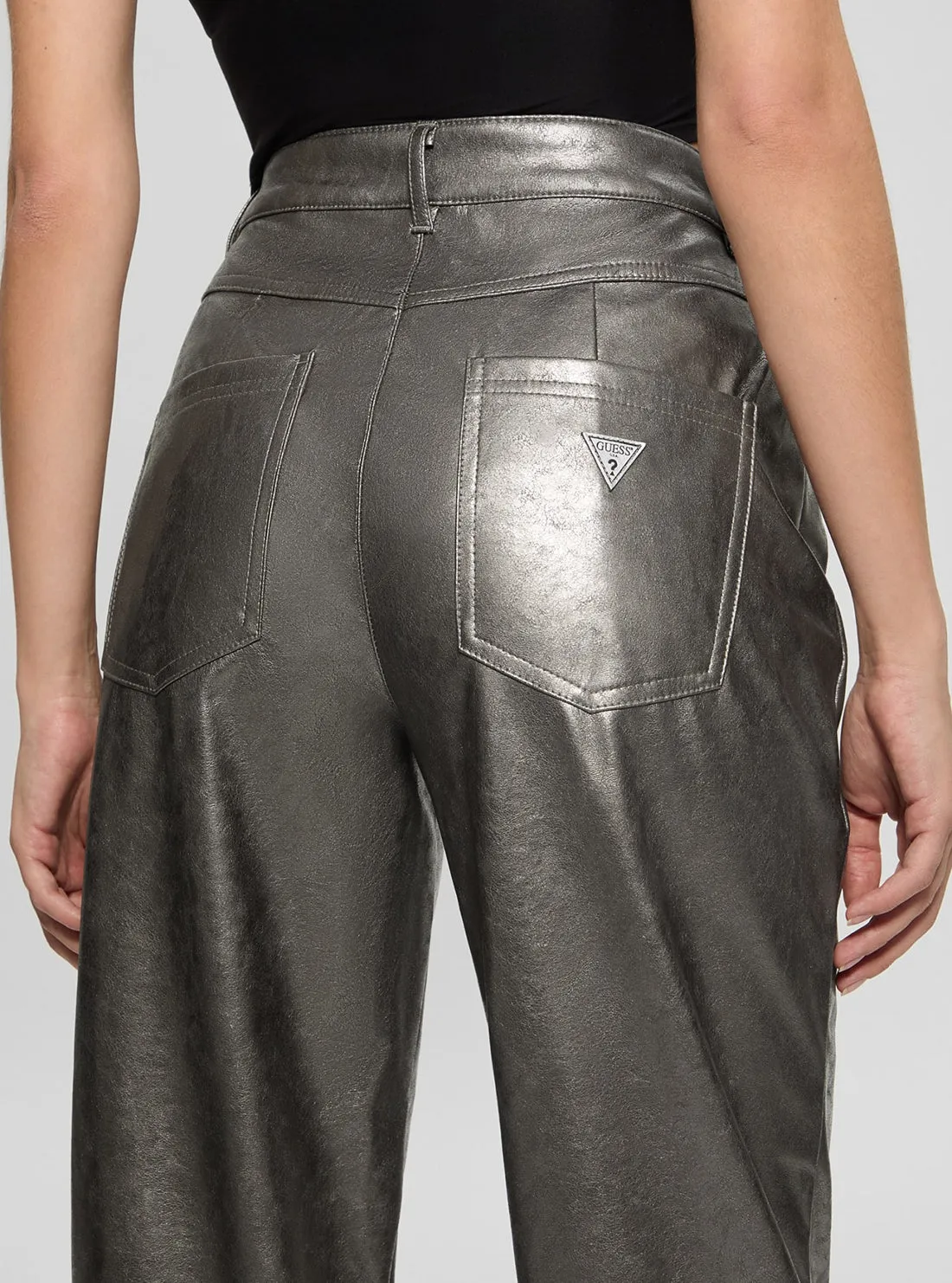 Grey Ambra Metallic Pants