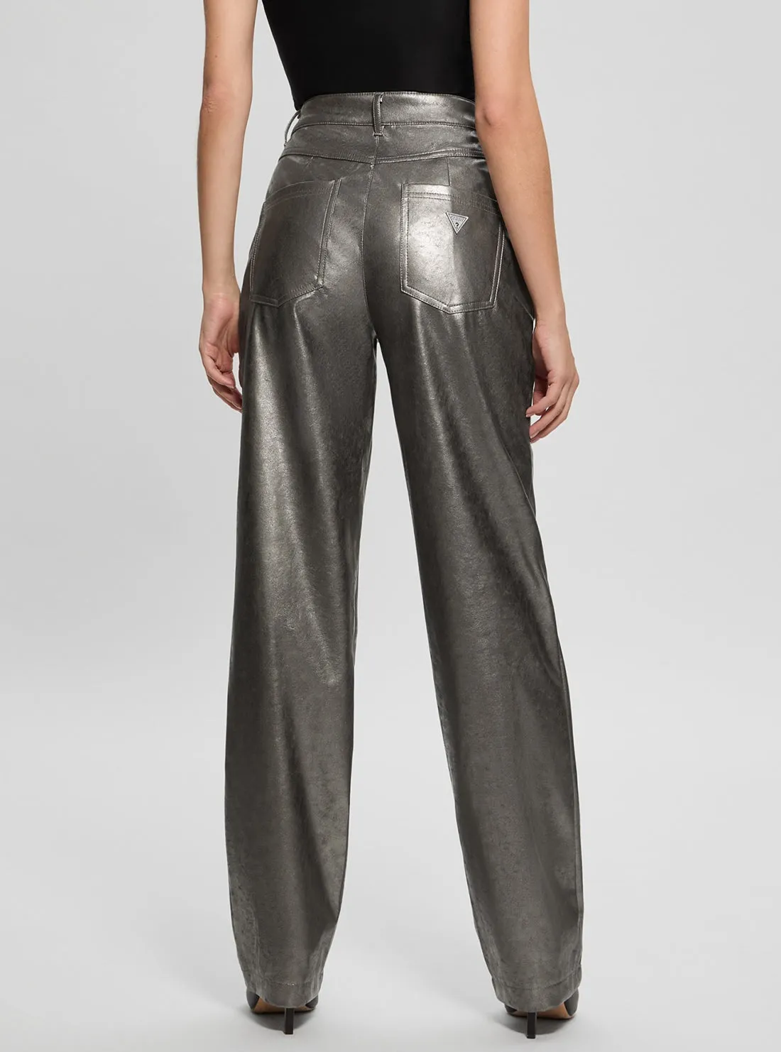 Grey Ambra Metallic Pants