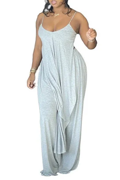 Grey Wide Leg Pants Set