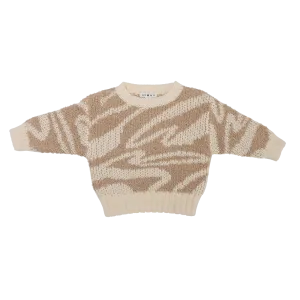 Grown Teddy Ripple Pull Over Stone