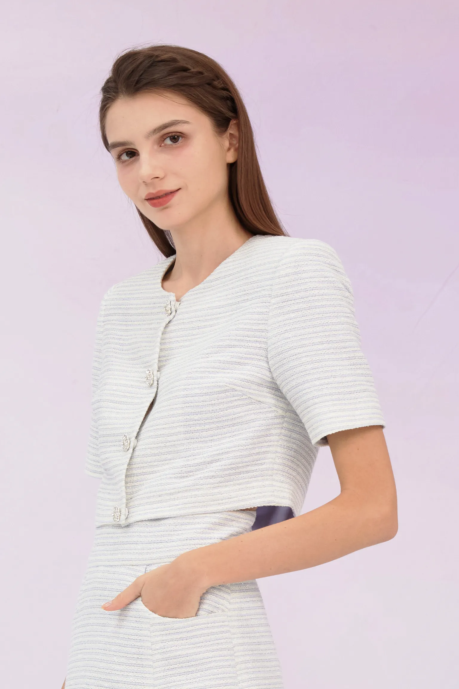 Gwynn Blue Striped Top