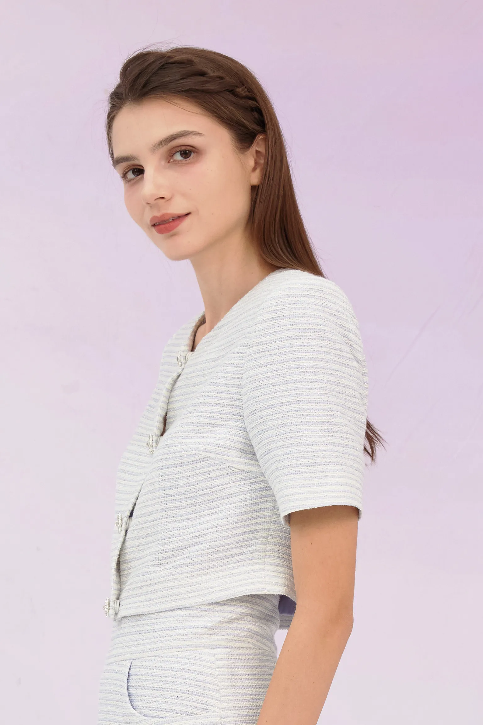 Gwynn Blue Striped Top