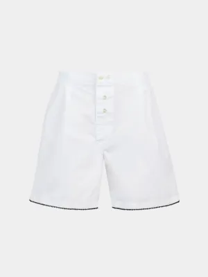 Hand-Embroidered Cotton Boxer Shorts