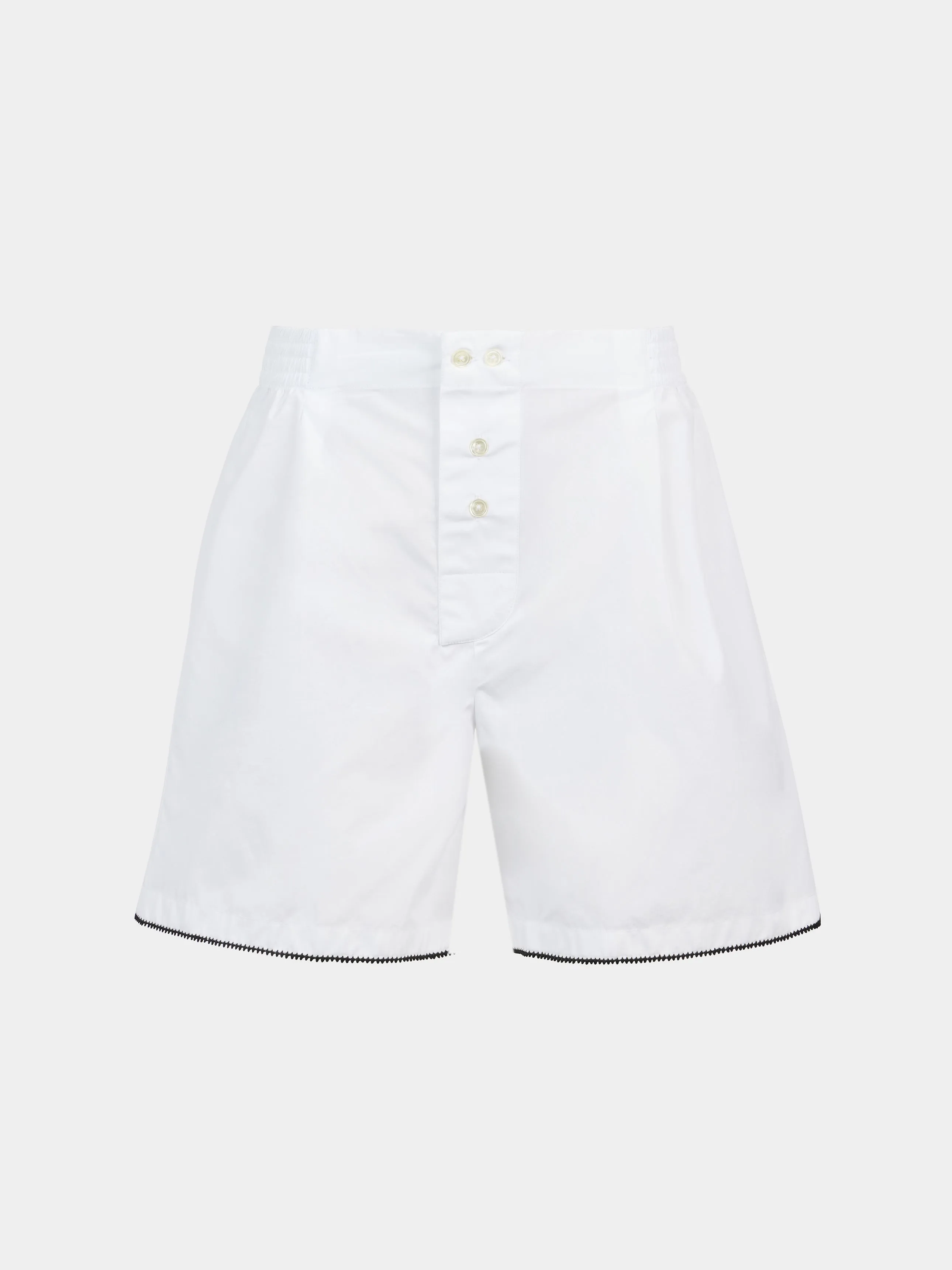 Hand-Embroidered Cotton Boxer Shorts