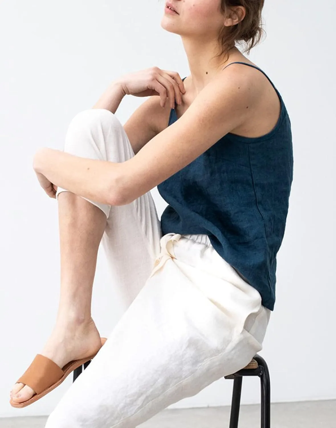 HaoMay Women's Lightweight Cotton Linen Camisole Tank Tops