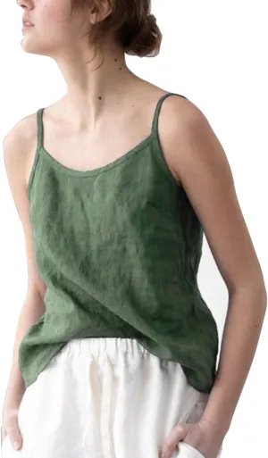 HaoMay Women's Lightweight Cotton Linen Camisole Tank Tops