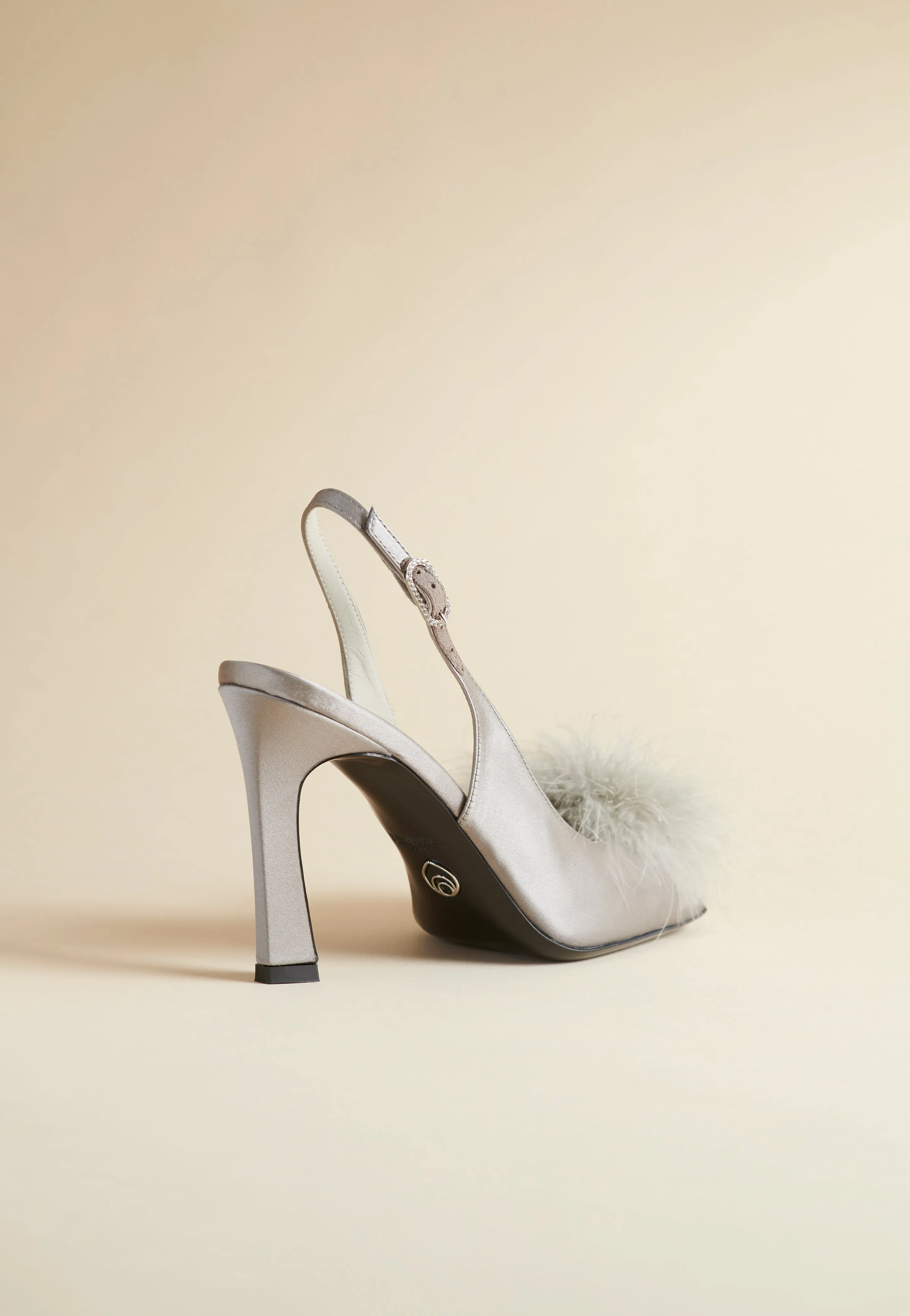 Holly Pump in Grey Satin