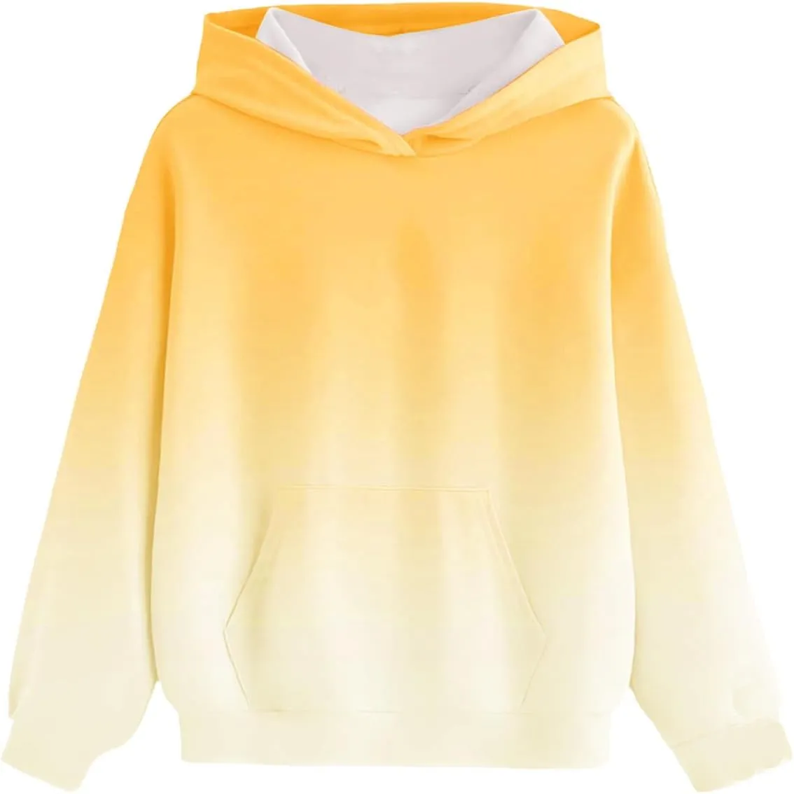 Hoodies for Teen Girls Long Sleeve Casual Fleece Soft Fall Sweatshirts Fashion Gradient Preppy Clothes 4-14 Years