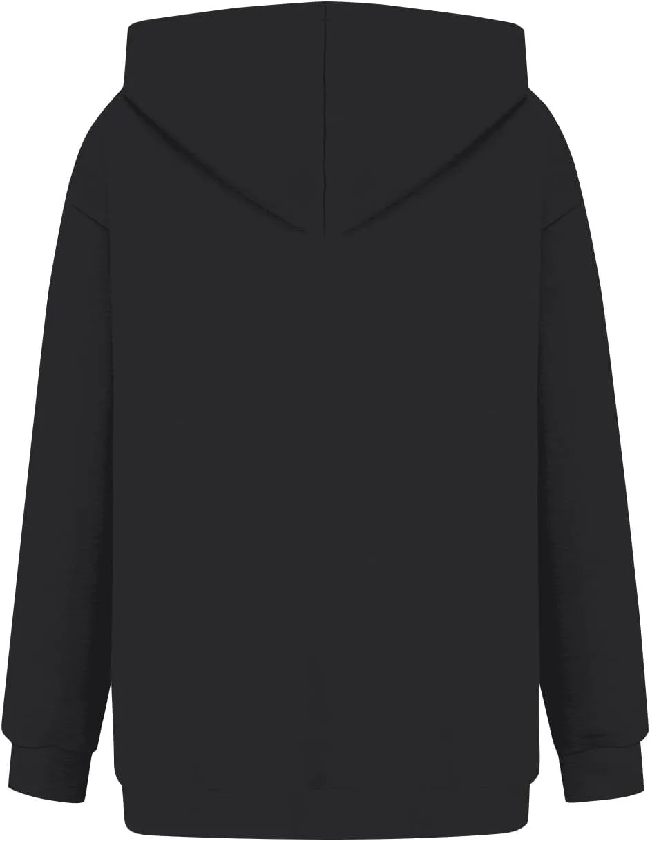 Hoodies for Women Oversized Sweatshirts Basic Hooded Neck Long Sleeve Shirts Lightweight Pullover Tops with Pocket