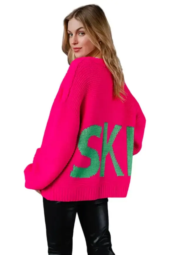 Hot Pink Ski Cardigan