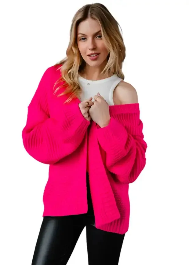 Hot Pink Ski Cardigan