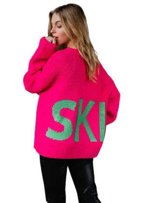 Hot Pink Ski Cardigan