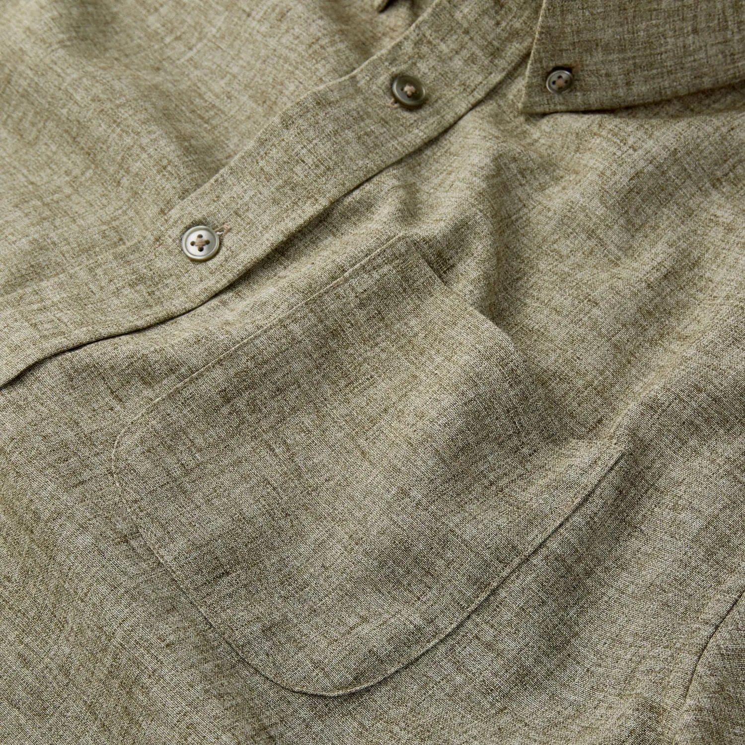 Huckberry Wills Men's Wrinkle Free Linen Short Sleeve Shirt, Button-Up Made with Wrinkle-Resistant Fabric