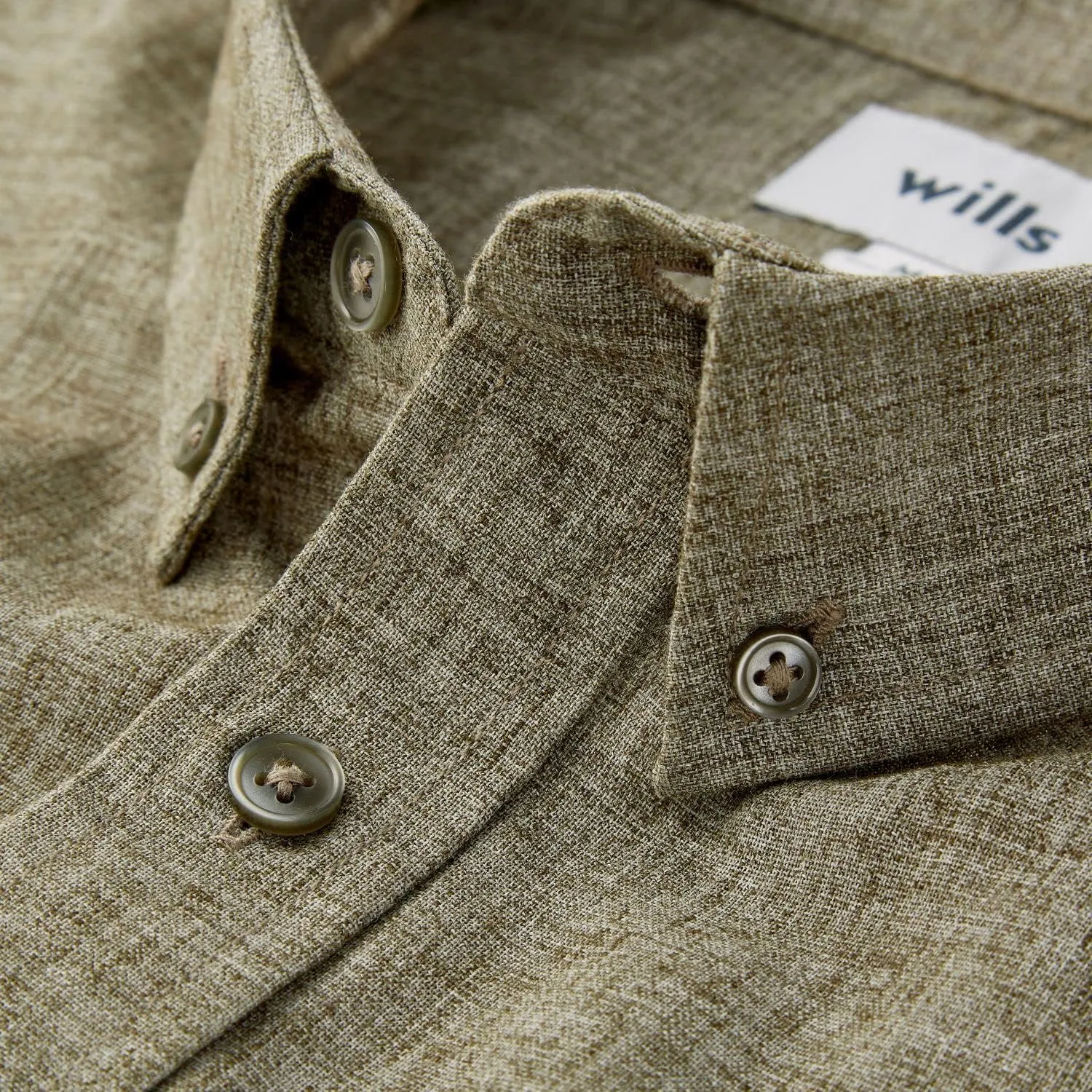 Huckberry Wills Men's Wrinkle Free Linen Short Sleeve Shirt, Button-Up Made with Wrinkle-Resistant Fabric