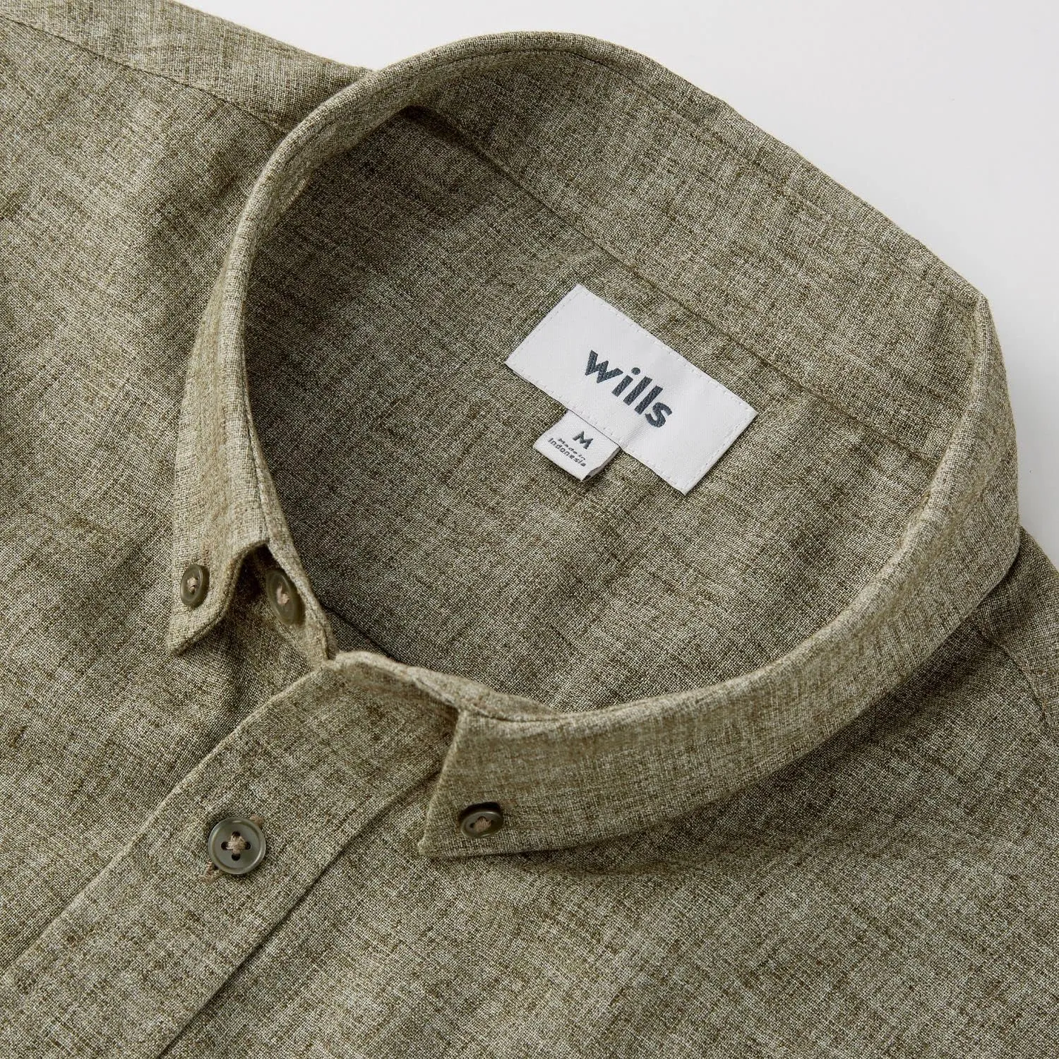 Huckberry Wills Men's Wrinkle Free Linen Short Sleeve Shirt, Button-Up Made with Wrinkle-Resistant Fabric