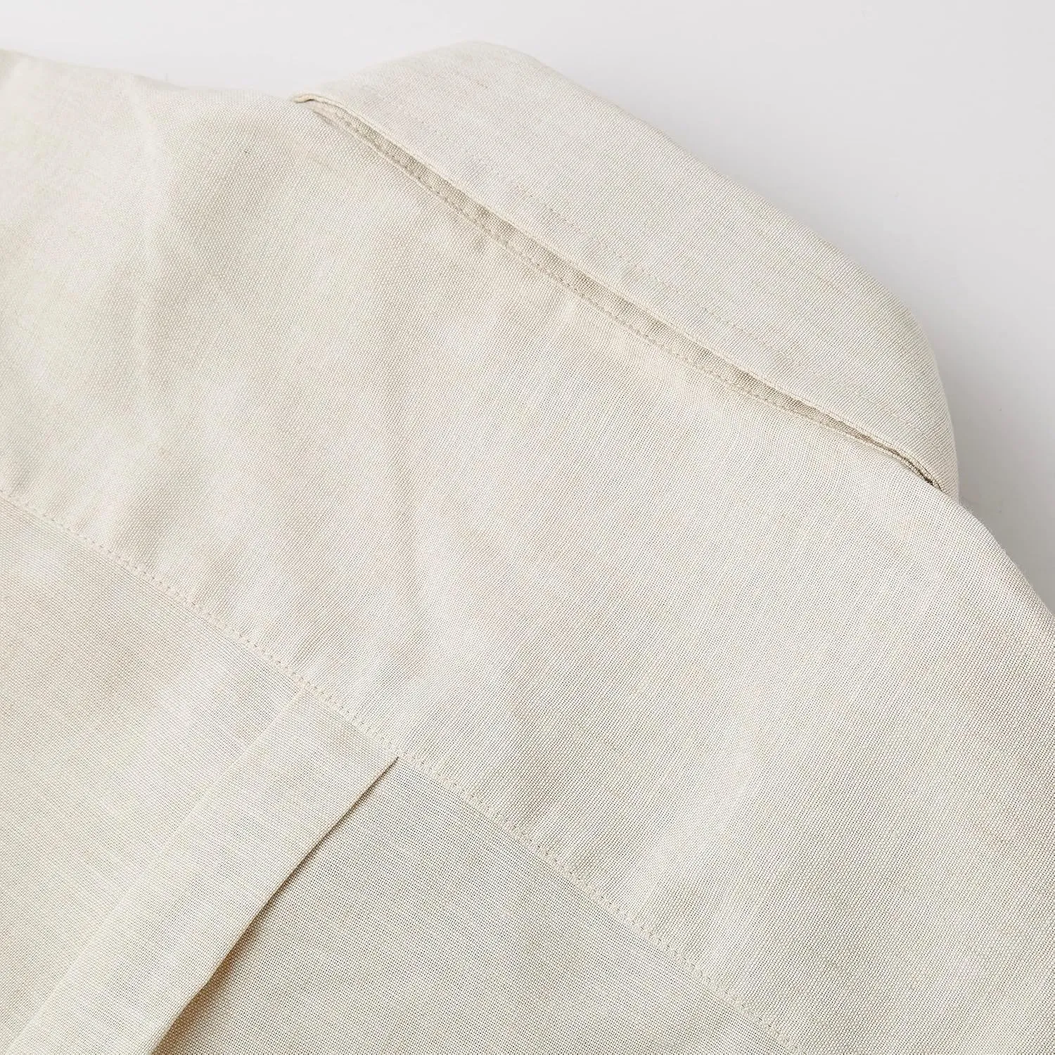 Huckberry Wills Men's Wrinkle Free Linen Short Sleeve Shirt, Button-Up Made with Wrinkle-Resistant Fabric