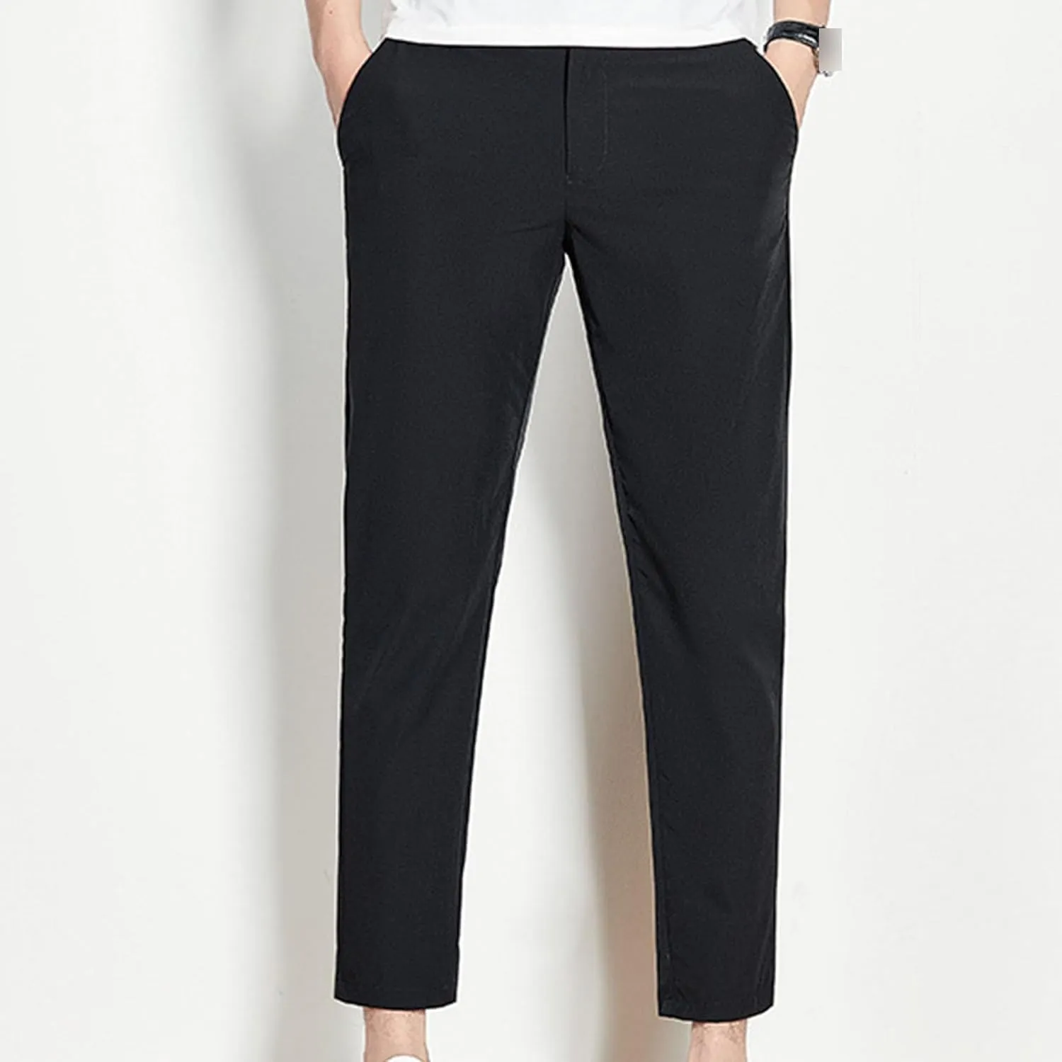 JEShifangjiusu Men'S Slim-Fit Wrinkle-Resistant Flat-Front Chino Pant Stretch Dress Pants Skinny Suit Pants With Pockets