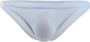 JEsilunmaMY Mens Ice Silk Thong Briefs Low Waist Bulge Pouch Bikini Underwear See Through Comfortable Underpants Swimwuit
