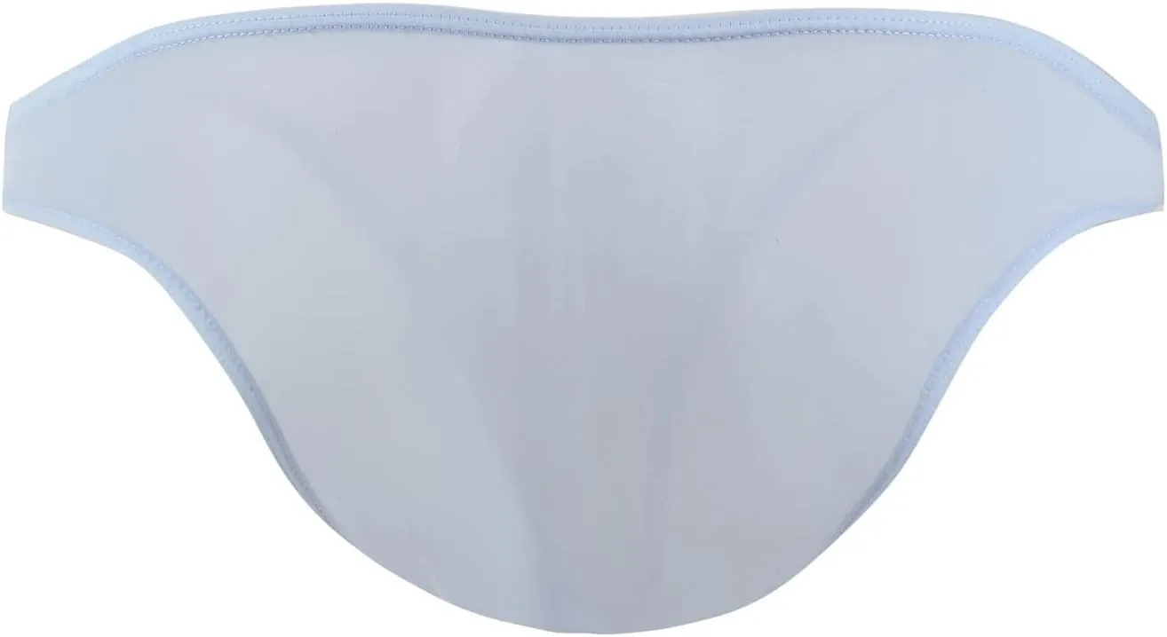 JEsilunmaMY Mens Ice Silk Thong Briefs Low Waist Bulge Pouch Bikini Underwear See Through Comfortable Underpants Swimwuit