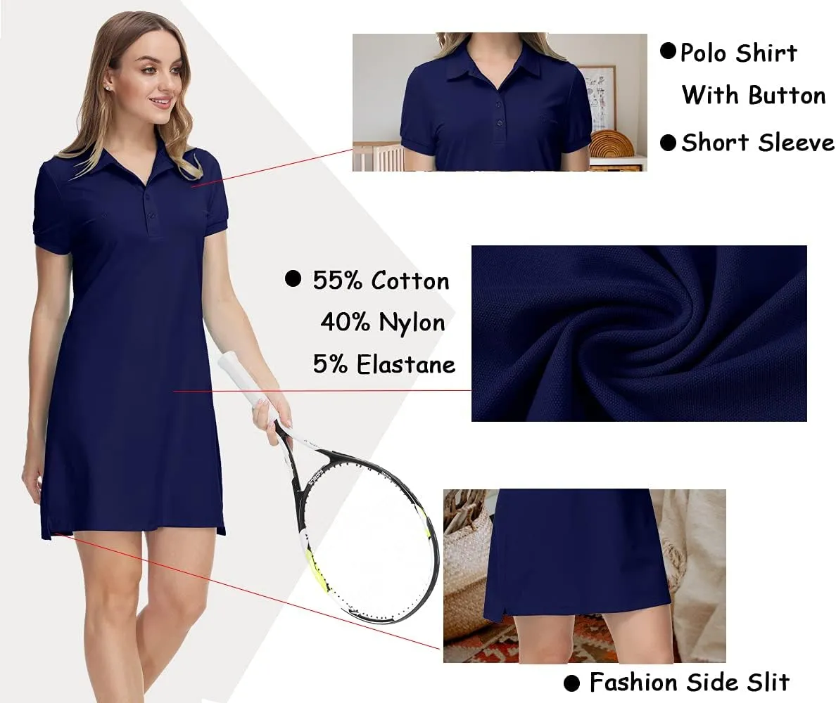 JINSHI Women T Shirt Dress Hiking/Tennis/Golf/Leisure Comfortable and Soft Athletic Dress for Women