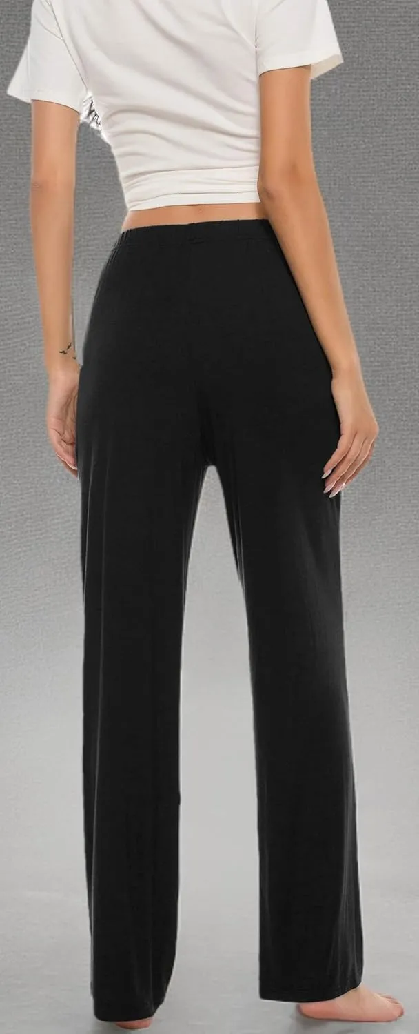 JINSHI Womens Pajama Pants with Pockets Soft Comfortable Lightweight Elastic Drawstring Modal Pajama Bottoms Lounge Pants