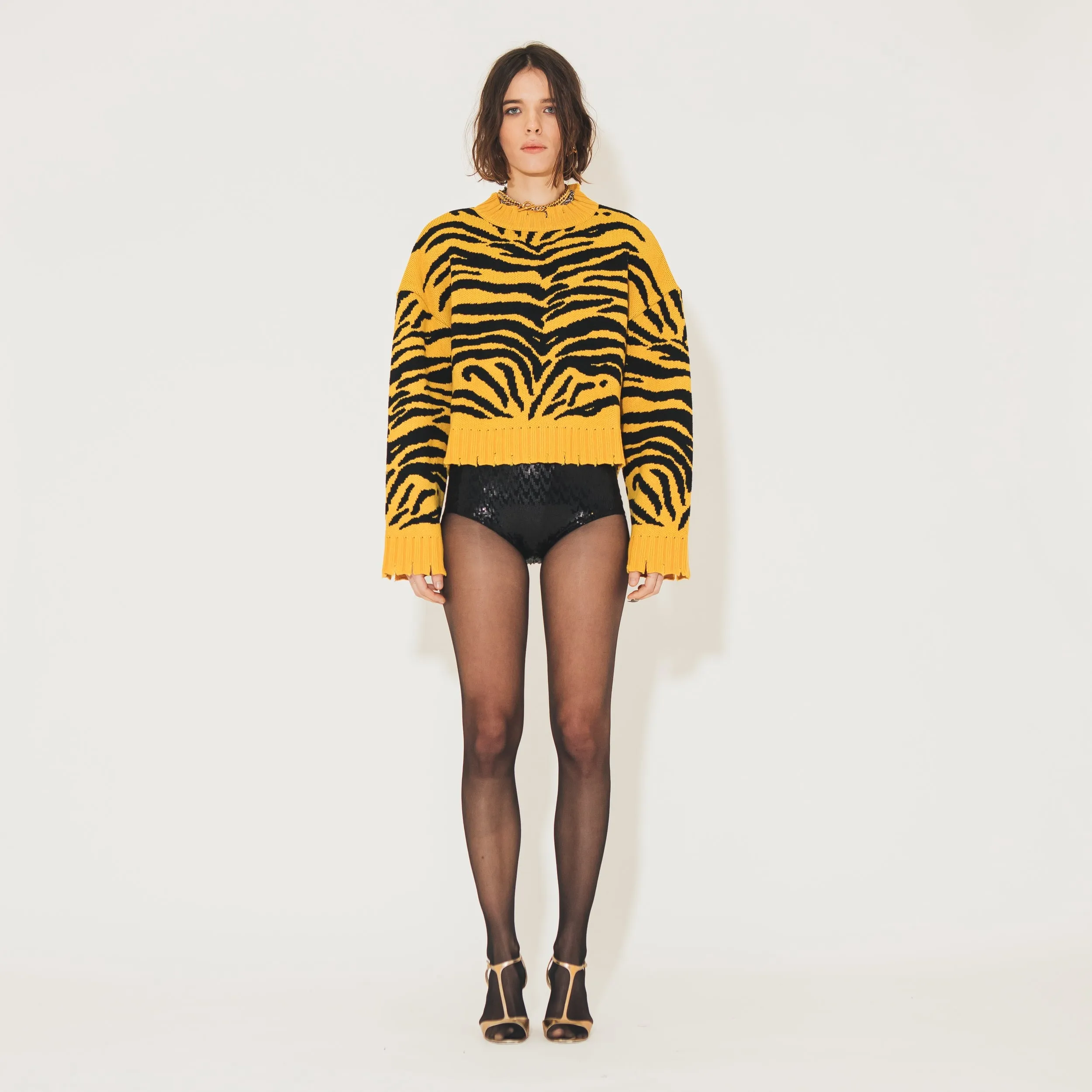 Joëlle Jacquard™ Distressed Sweater