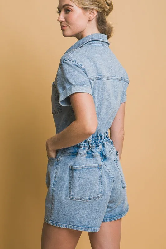 Jordan Denim Short Romper