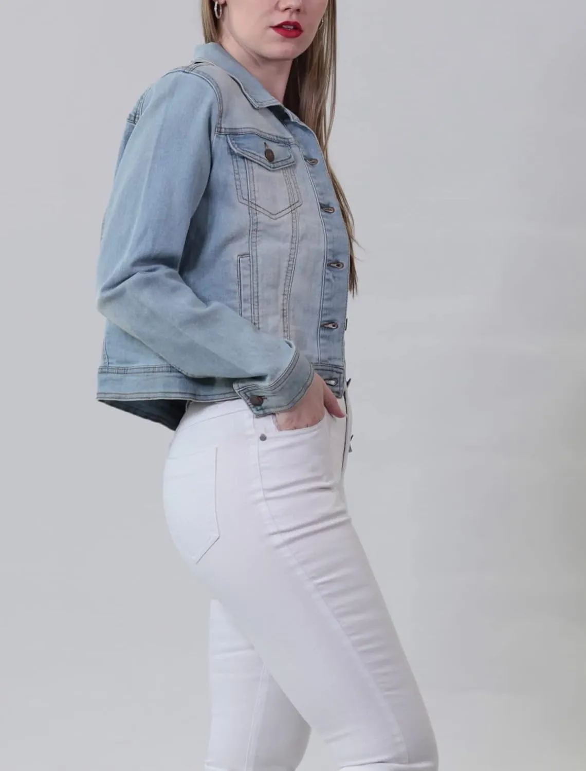JOUJOU Women's Lightweight Denim Jacket, Comfortable & Designer Coat