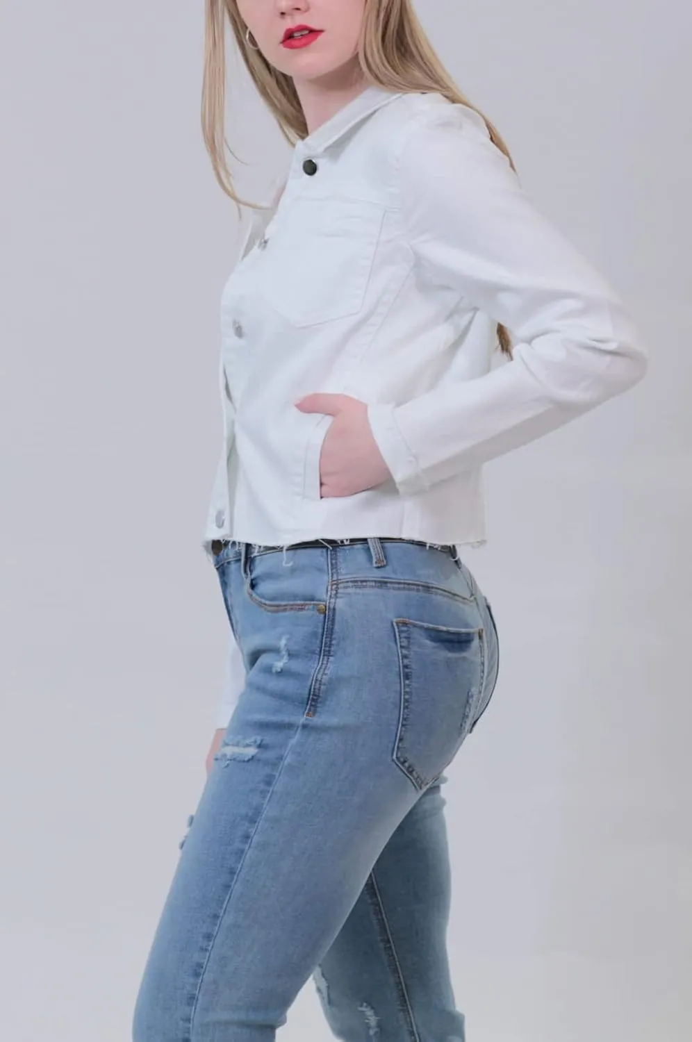 JOUJOU Women's Lightweight Denim Jacket, Comfortable & Designer Coat