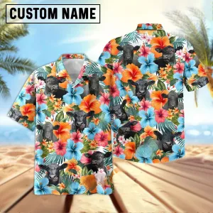 Joy Corners Black Angus Blue Summer Pattern 3D Hawaiian Shirt