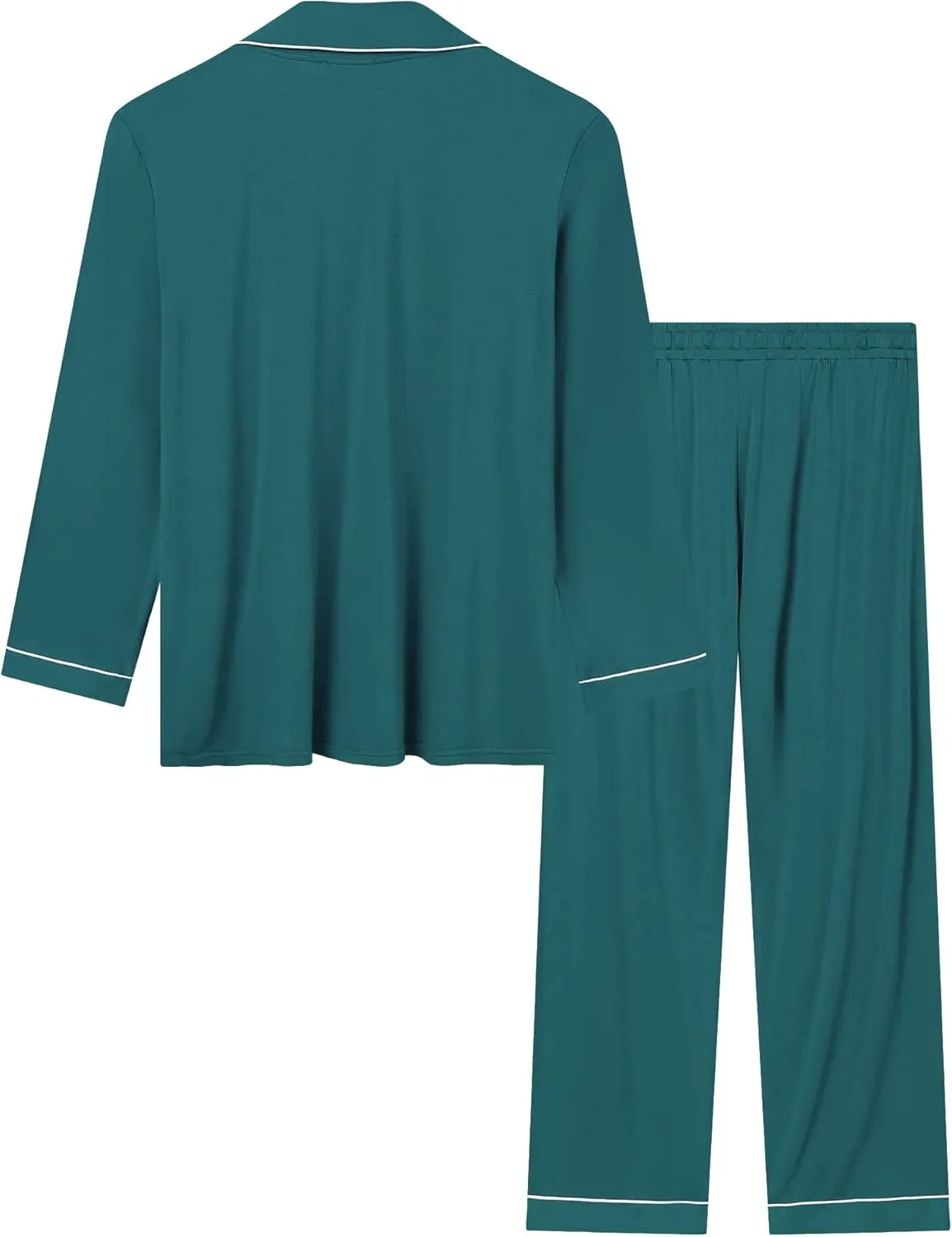 Joyaria Womens Bamboo Viscose Pajama Sets Long Sleeve Button Down Cooling Sleepwear Soft Comfortable Pj Pants Set for Women