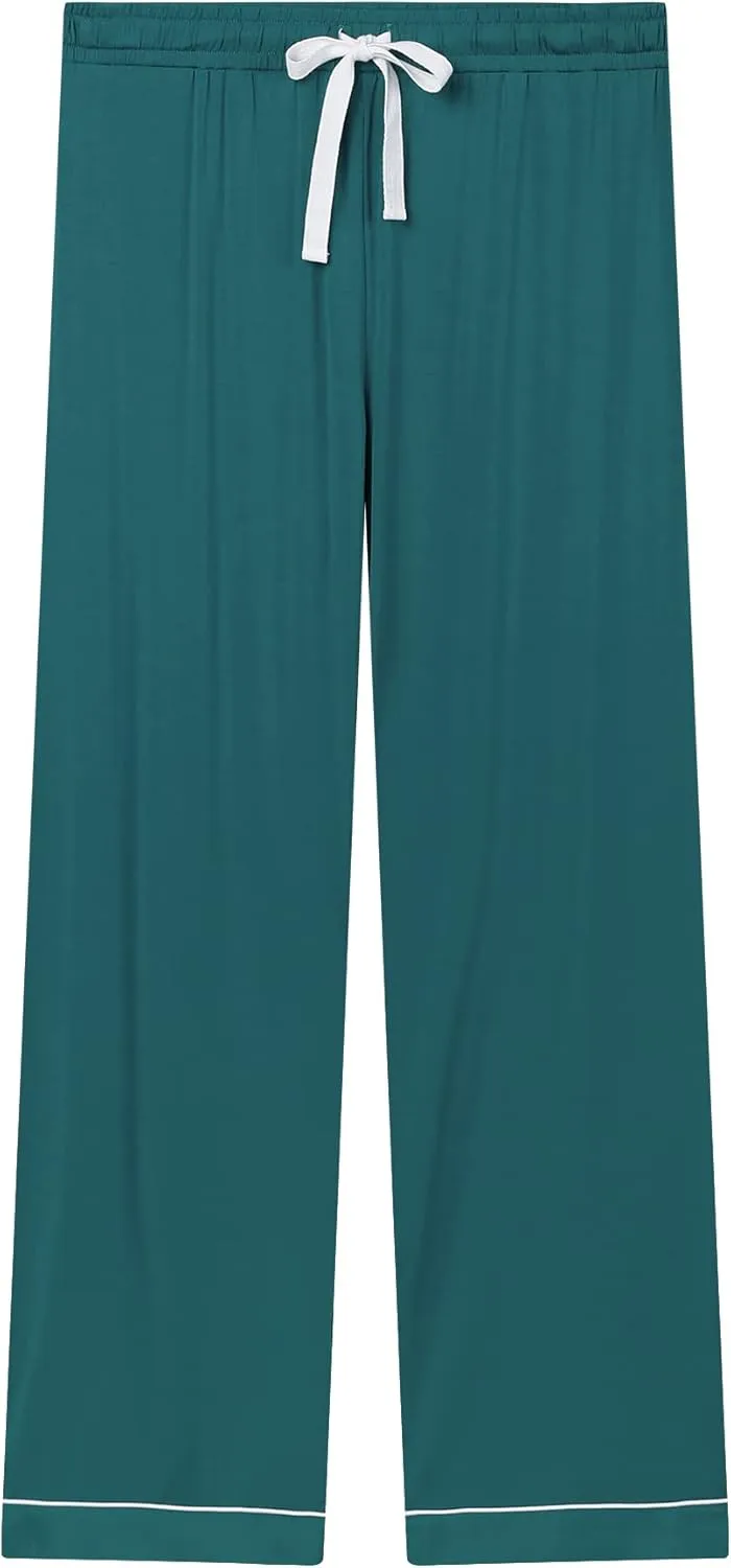 Joyaria Womens Bamboo Viscose Pajama Sets Long Sleeve Button Down Cooling Sleepwear Soft Comfortable Pj Pants Set for Women