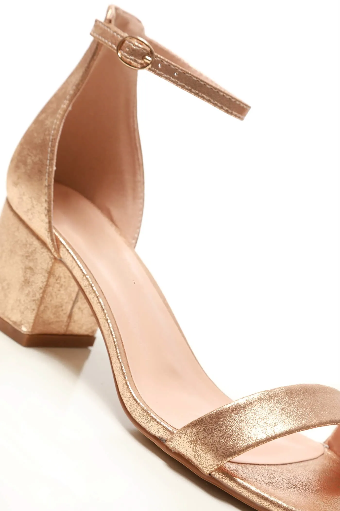 Karley barely there ankle strap block heel sandal