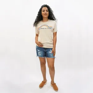 Kellie Mid-Rise Distressed Denim Shorts