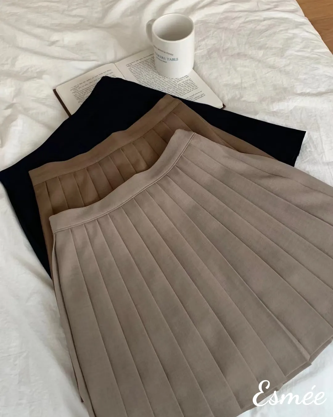 Korean Cotton Pleaded Skirt